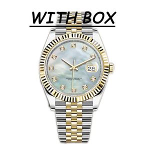 Watchsc- Автоматические механические часы с коробкой Классические 41 мм 36 мм 31 мм 28 мм Мужские кварцевые женские водонепроницаемые светящиеся часы из нержавеющей стали