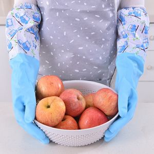 Kitchen Dish Washing Gloves Household lengthen Dishes Washing Glove Waterproof Wash Clothes Cleaning Kitchens Clean Tool BH5726 TYJ