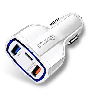 Carregador de carro CARGA RÁPIDA 3.0 Tipo-C 3.5A Universal Usb Car carregador Dual USB Segurança Celular Telefone Celular Fast carregador para Xiaomi Samsung