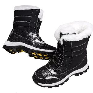 Kvinnor stövlar chaussures snö vinter svart röd kvinna boot sko hålla varma jul tränare sport sneakers storlek 35-42 08