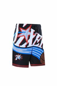 Pantaloncini da uomo Philadelphia Nuovi pantaloni sportivi da basket estivi fitness casual Lettera divertente stampa 3D Nero di alta qualità