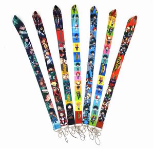 أشرطة الهاتف الخليوي سحر Hot My Hero Academy Japan Anime Cartoon Lanyard ID Holder Badge Keys Mobile Mobile Neck Adjusts for Car Key Card 2022 New