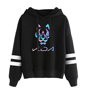 Game Song KDA Baddest Parallel Bars Hoodie Fullshirts Повседневная Весна Осень Зимнее Письмо с капюшоном Осень Зимняя Одежда 210728