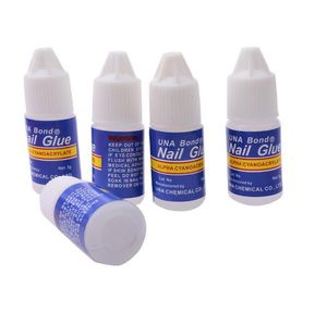 5pcs 3g Fast drying Nail art glue tips glitter UV acrylic Rhinestones decorations false tip manicure tool