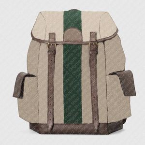 Sacos de design de marca de luxo topo. 598140 Ophidia Medium Mochila Mens Viagem Duffle Canvas Bagagem Laptop Caso Capa Hiking Pack Rucksack