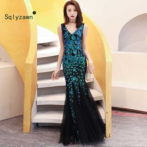 Collection Glitter Scliver Длинные Вечерние Свиновые Платья Элегантные La Novia Tulle Pageant Платье Женщин Платье Vestido De Novia 210709