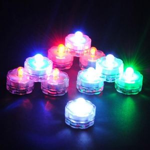 5 pc sem flameless conduzido luzes de vela festa de casamento lâmpada de chá floral leds lâmpadas de aquário decoração de luz submersível D2.5