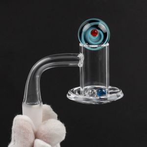 US Blender 20mm OD Quartz Banger with Terp Pearl and Glass Carb Cap Ball Smoke Accessory Beveled Edge Domeless Bucket 10mm 14mm Male Female for Bong Dab Rig K877