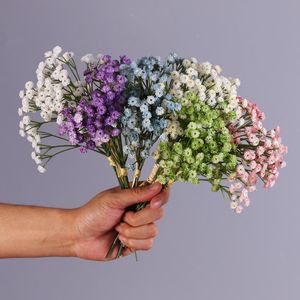 Flores decorativas grinaldas pequenas maçaneta bando de céu estrelado simulação noiva de casamento plástico e buquê de noiva de dama de honra