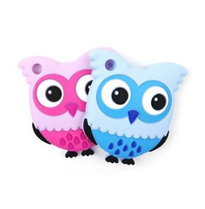 Baby Teether Owl Molar Stick Silicone Infant Boy Teether Toys Newborn Girl Tooth Training Tools BPA Free 4 Colors Optional BT4363