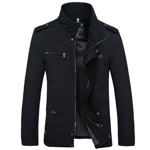 Brand Men Jacket Coats Fashion Trench Coat Autumn Casual Silm Fit Overcoat Black Bomber Male long jacket M-5XL 210819