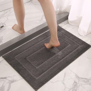 Tapetes finos de boas -vindas para a porta da frente, tapetes de quarto cinza externo Anti Slip Corting Entrada do corredor da cozinha tapete do piso