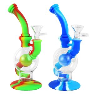 Nargile Su Borular Cam Bong Oil Rig Glow Karanlık Pyrex Bubbler Nargile Sigara Aksesuarları