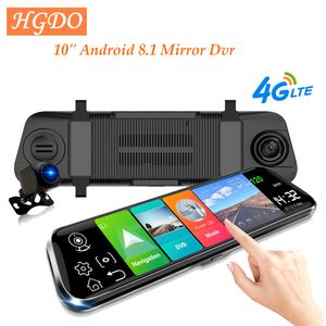10" 4G Car DVR Android 8.1 Stream RearView Mirror FHD 1080P ADAS Dash Cam Camera Video Recorder Auto Registrar Dashcam GPS DVRS