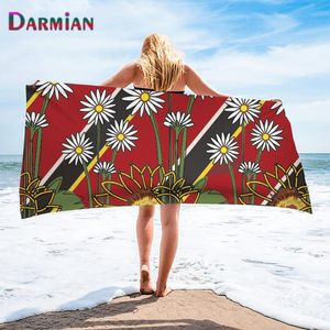Towel DARMIAN Daisy Printing Soft Beach Travel Comfort Bath Face Hair Quick Dry For Kids Adults Functional Absorbent