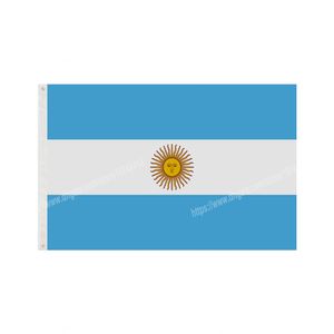 Argentina flaggor Nationell polyesterbanner som flyger 90*150 cm 3*5 fot över hela världen Utomhus kan anpassas