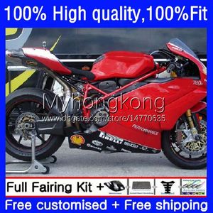 قالب حقن الجسم ل Ducati 749 999 S R 749-999 03-06 749 999 2004 2005 2005 2005 2005 2005 اجتياز 15NO.98 749R 999R 2003-2006 749S أحمر أسود 999S 03 04 05 06 OEM Fairing Kit