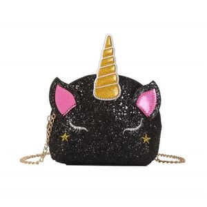 Glitter Unicorn Chain Pres Kids Cartoon Crossbody Counter County Boys Girls Fanny Pack Bag Bag Cute Ins Coin Prese Aclet Pouches 227 K2