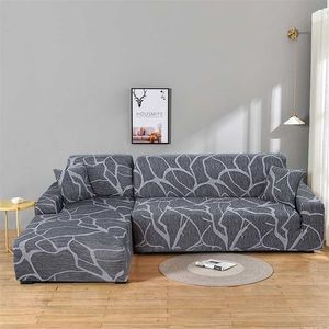 Geometriska hörn soffa täcker för vardagsrum elastisk spandex slipcovers soffa täcker sträcka handduk l form behöver köpa 2pieces 211116