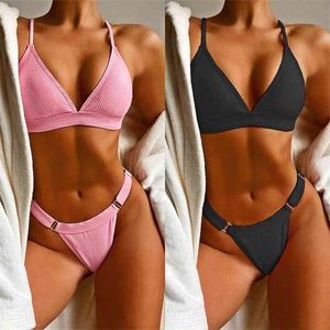 Kadın Mayo Sling Push Up Bodysuit Mayo Bikini Set Siyah Seksi Yüzme Suit Brezilyalılar Plaj Mikro Mini Bikinis Thongs 210604