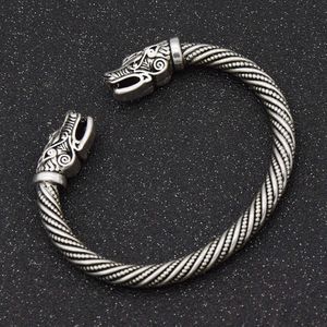 Wolf Head Bracelet Viking Bracelet Teen Indian Jewelry Accessories Men Wristband Cuff Bracelets Women Bangles Stainless Steel Q0719