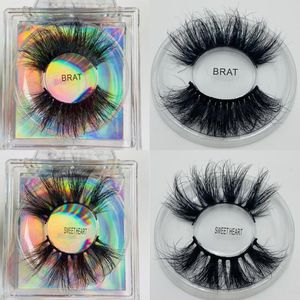 Yeni Kabarık Kirpikler 25mm Vizon Kirpik Vizon Lashes Toplu 3D Vizon Lashes 8D Uzun Kıvırcık Kirpik Uzatma Yanlış Kirpik Toptan BBN2