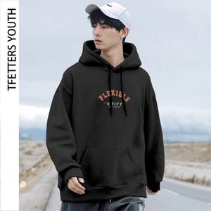 Tfetters Marca Outono Inverno Roupas Homens Manga Longa Carta Casual Impressão Hoodie Masculino Moda Coreana Harajuku Hoodies 210813