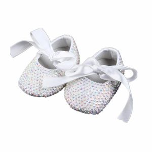 Primeiros caminhantes todos cobertos de geléia AB Strass Ballerina Baqueta Baby Batening Impressionante Pram Sapatos Rembrement Gift Infantil