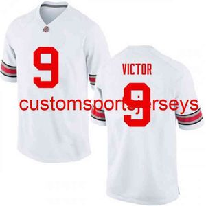 Zszyta męska młodzież dla kobiet 9 Binjimen's Women Młodzież Victor Ohio State Buckeyes White NCAA Football Jersey Custom Dowolne nazwisko Numer XS-5xl 6xl