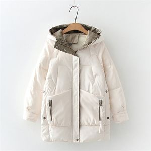 プラスサイズ2xlコート210913のための女性の冬の厚いフード付きのダウンジャケットの綿の長い暖かいパッド入りパーカー210913