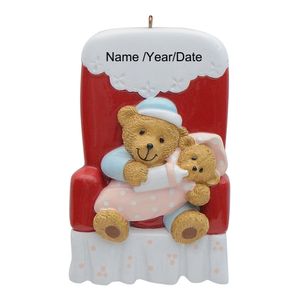 Wholesale christmas sister resale online - Personalized Big Sister Chair Christmas Tree Ornament Bear Toddler Boy Girl Carry Little Sibling Baby s st Christmas
