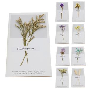 Greeting Cards Wedding Dried Flowers Invitations Postcards Birthday Party Festival Card