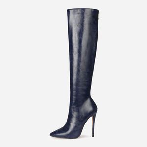 Wholesale arden furtado for sale - Group buy Boots Arden Furtado Autumn Fashion Women s Shoes Over The Knee High Elegant Back Zipper Thigh Sexy Silver1
