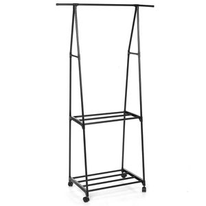 3 IN1 Metal Closet Organizer Garderobshyllor Portable Kläder Storage Rack