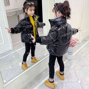 Down Coat Child Winter Jacket Klädflicka förtjockar varm vattentät kappa huva kort ned bomullsrockar för barn ytterkläder parka kläder 211203 Q240507