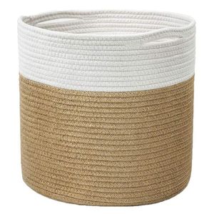 Other Garden Supplies Cotton Roll Rope Basket, Decorative Woven Storage Laundry Suitable For Pillows, Toys, Clothes, Towels
