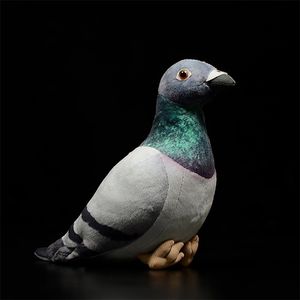 Simulation niedliche graue Tauben Plüschtier weiße Felsenpuppen Frieden s kleiner Buchstabe Vogel Modell Kinder Geschenk 210728