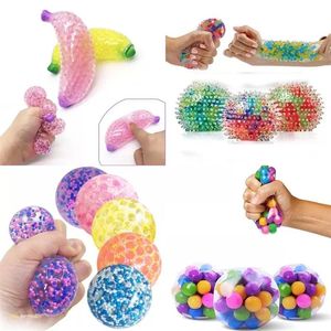 Decompression Toys Clear Stress Balls Colorful Ball Autism Mood Squeeze Relief Healthy Toy Funny Gadget Vent Toy Children Christmas Gift X29