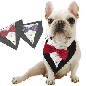 Dog Collars & Leashes Necktie Pet Wedding Costume Bow Tie Collar Adjustable Male Accessories Drop Products