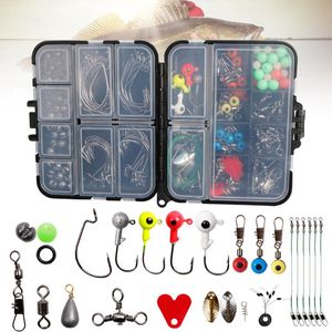 Wholesale tackle box kits for sale - Group buy Fishing Hooks Ly Set Of Accessories Kit With Tackle Box Including Jig Casting Sinker Leaders And More Full