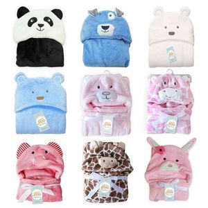 Handduk 1pc Bekväm Baby Badrock Gulligt djurtecknad filmtäcke Kids Hooded Toddlerbath 210728