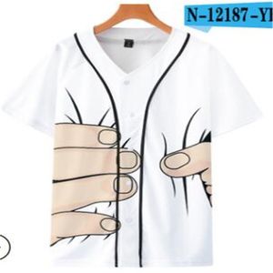 Baseball Jerseys 3d T-shirt Män Rolig Skriv ut Man T-shirts Casual Fitness Tee-shirt Homme Hip Hop Tops Tee 045