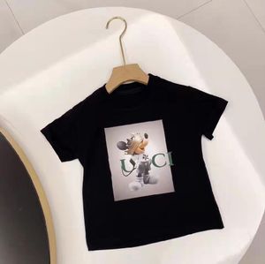 Bebek karikatür fare Tasarımcı Giysileri T-Shirt Moda Kız Erkek Kısa Kollu Büyük Çocuklar Tops Çok Yönlü INS Mektup Yaz Çocuklar Basit Stil Tees boyutu 100 cm-160 cm