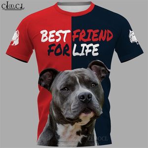 HX Amstaff Friend for Life Unisex T-Shirt Männer Streetwear 3D-Druck Harajuku Kurzarm Casual Pullover Drop 210706