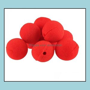 Party Masks Festive & Supplies Home Garden Wholesale 1000 Pcs/Lots Sponge Ball Red Clown Magic Nose For Halloween Masquerade Christamas Deco