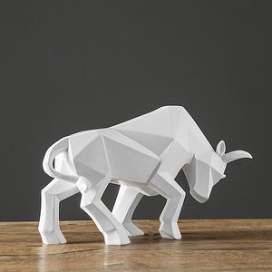 Resin Bull Statue Bison/Ox Sculpture Abstract figurine Home Decoration Modern/accessories nordic decoration home decor Statues 342 S2