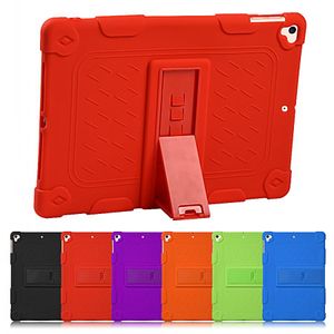 IPhone Case Handle Stand Silicone Soft stockproof tablettfodral för Apple iPad 12.9 Mini 1 2 3 5 6 Mini6 10.2 10.9 10.5 Silikon Soft Back Kickstand Cover Ny