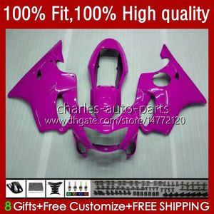 Honda CBR600F4I CBR600 F4I光沢のあるPINK 04 05 2006 2007 Kit 55 No.195 CBR 600F4I 600 F4I FS CC F4 I 2004 2005 06 07 600CC CBR600FS 04-07 OEMフェアリング