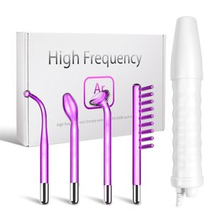High Frequency Machine Argon Gas Violet Purple Light Acne Remover inflammation Massager Face Skin Care Beauty Spa Wand 211231