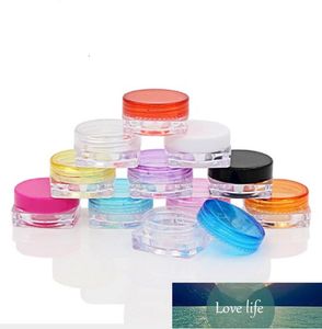 10 Pcs Transparent Small Square Bottle 3g Cosmetic Empty Jar Pot Eyeshadow Lip Balm Face Cream Sample Empty Make Up Container Factory price expert design Quality